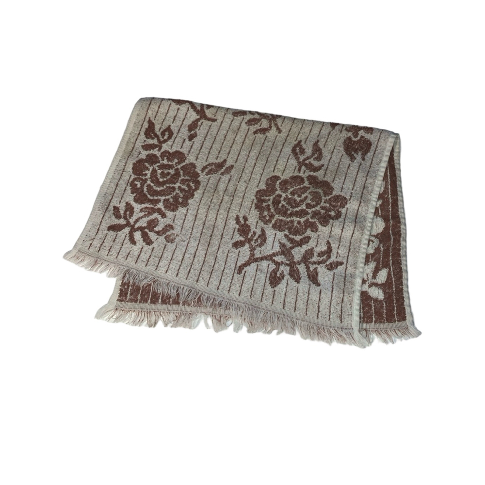 Unbranded vintage Brown and Beige Floral Hand Towel One Size